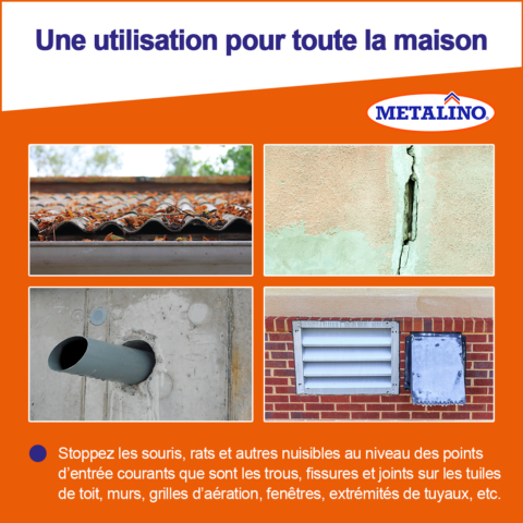 SWISSINNO Laine d'acier Stop Rongeurs Contre Les Souris, Rats, fouines,  Insectes - Barrière Durable impénétrable Efficace à 100%. Maillage en Acier